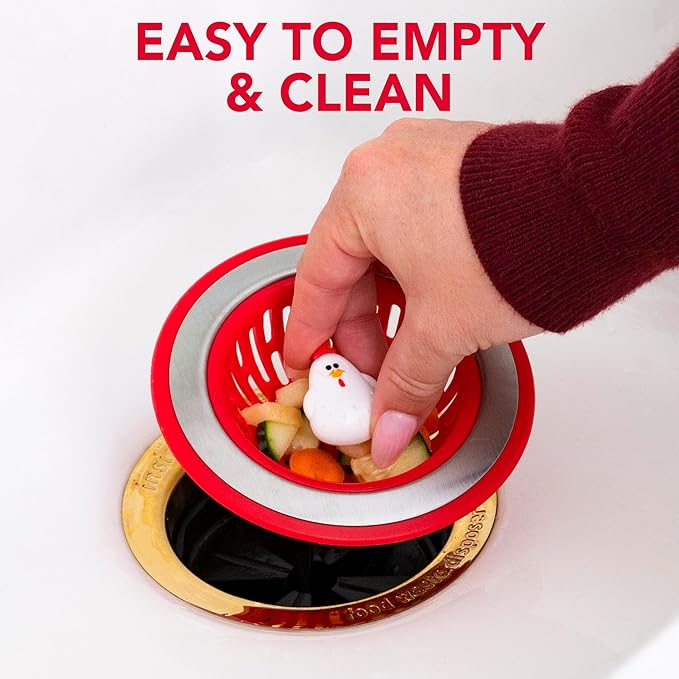 Joie Doodle Doo Kitchen Sink Strainer Basket, Fits All Standard Sinks,