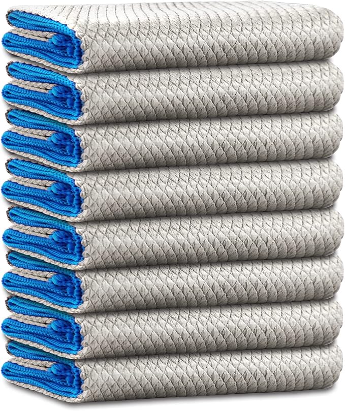 Microfiber Cleaning Cloth Lint Free Glass Cleaner Window Polishing Streak Free