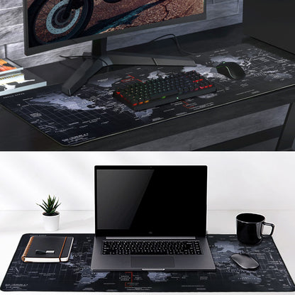 Gaming Mouse Pad,Hosimoln Large Mouse Pad Size 80x30CM Thickness 2MM,Premium-Textured Non-Slip & Waterproof Computer Mousepad with Stitched Edges for Gaming, Office & Home-80x30 Map002