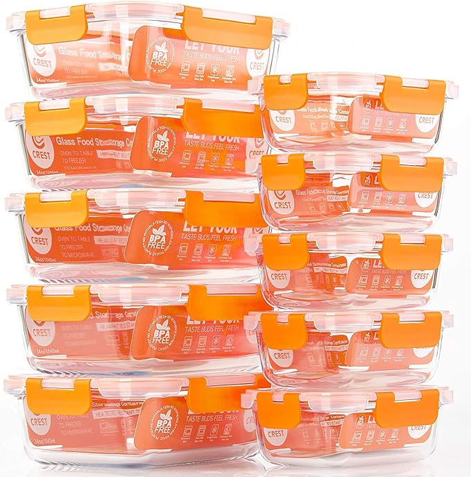 C CREST Glass Food Storage Containers