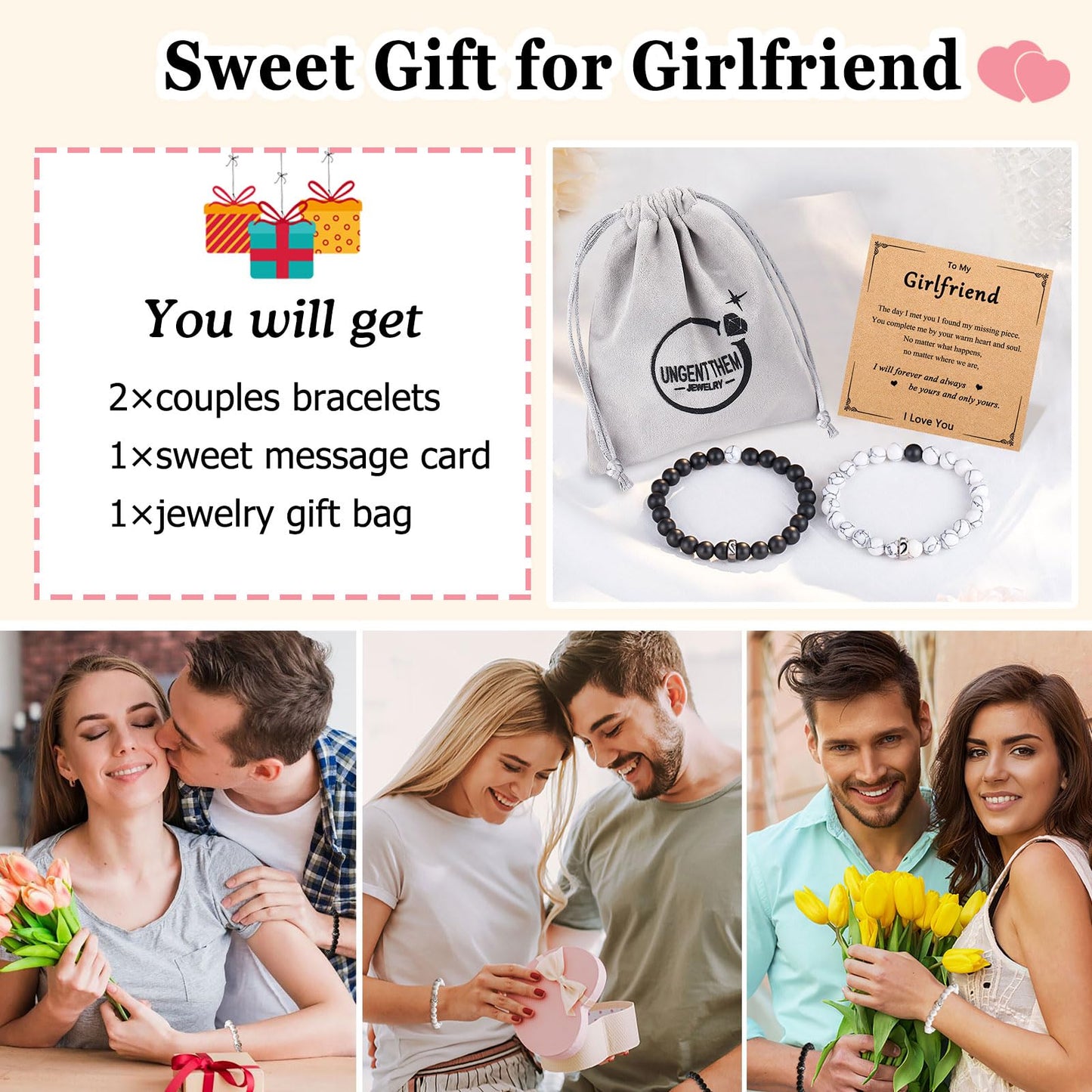 UNGENT THEM Valentines Day Gifts for Her Girlfriend Birthday Christmas I Love You Unique Cute Anniversary Romantic Mothers Sweetest Girlfriends Women