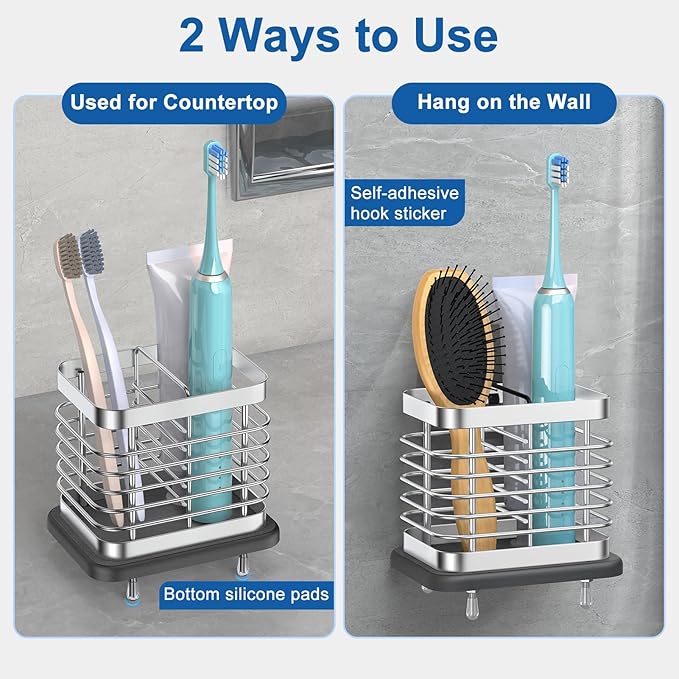 Toothbrush Holders for Bathroom, Adhesive Electric Toothbrush Holder