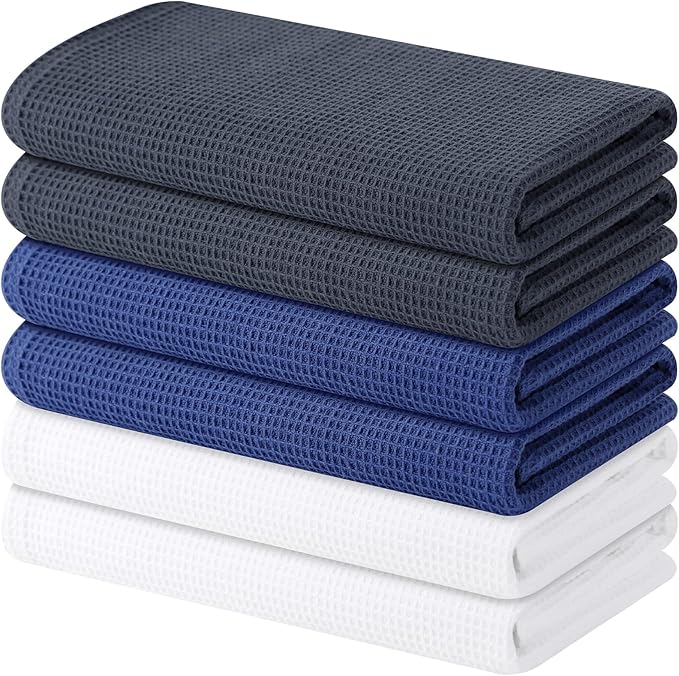 Homaxy 100% Cotton Waffle Weave Kitchen Towels