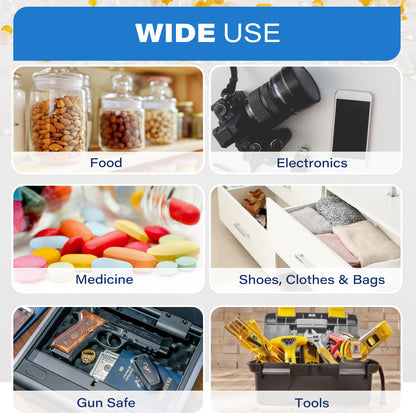 LotFancy Silica Gel Sachets 10g 30 Packs, Desiccant Bags Reusable Moisture Absorber for Food or Filament Storage