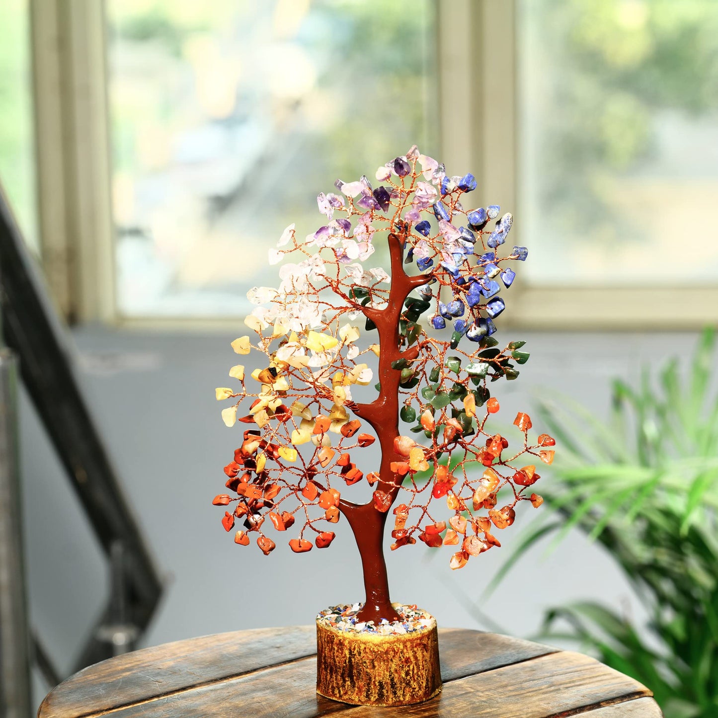 PYOR 7 Chakra Tree of Life - Gemstone Tree - Meditation Gifts - New Home Decor - Crystals - Spiritual Gifts for Women - Office Feng Shui Decor - Chakra Stone