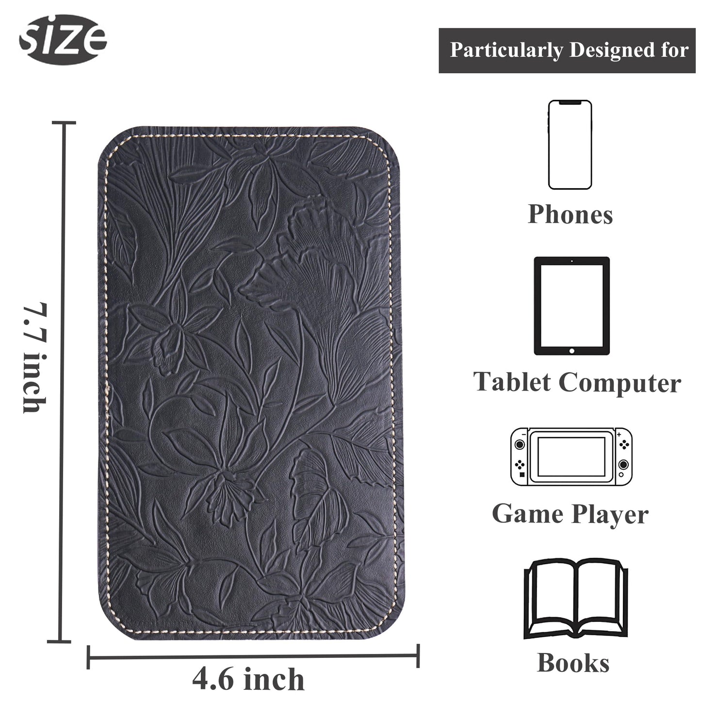 Haecsfl Airplane Travel Essentials for Flying Flex Flap Cell Phone Holder & Flexible Tablet Stand for Desk, Bed, Treadmill, Home & in-Flight Airplane Travel Accessories(1-Carved Black)