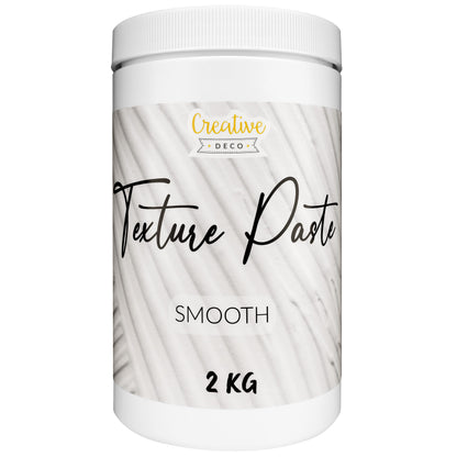 Creative Deco Modelling Paste Smooth Paste | 2 kg | White Paste | Texture Paste Acrylic Paint Structural Paste Medium for Art Project, DIY, 3D Effect, Structure, Texture