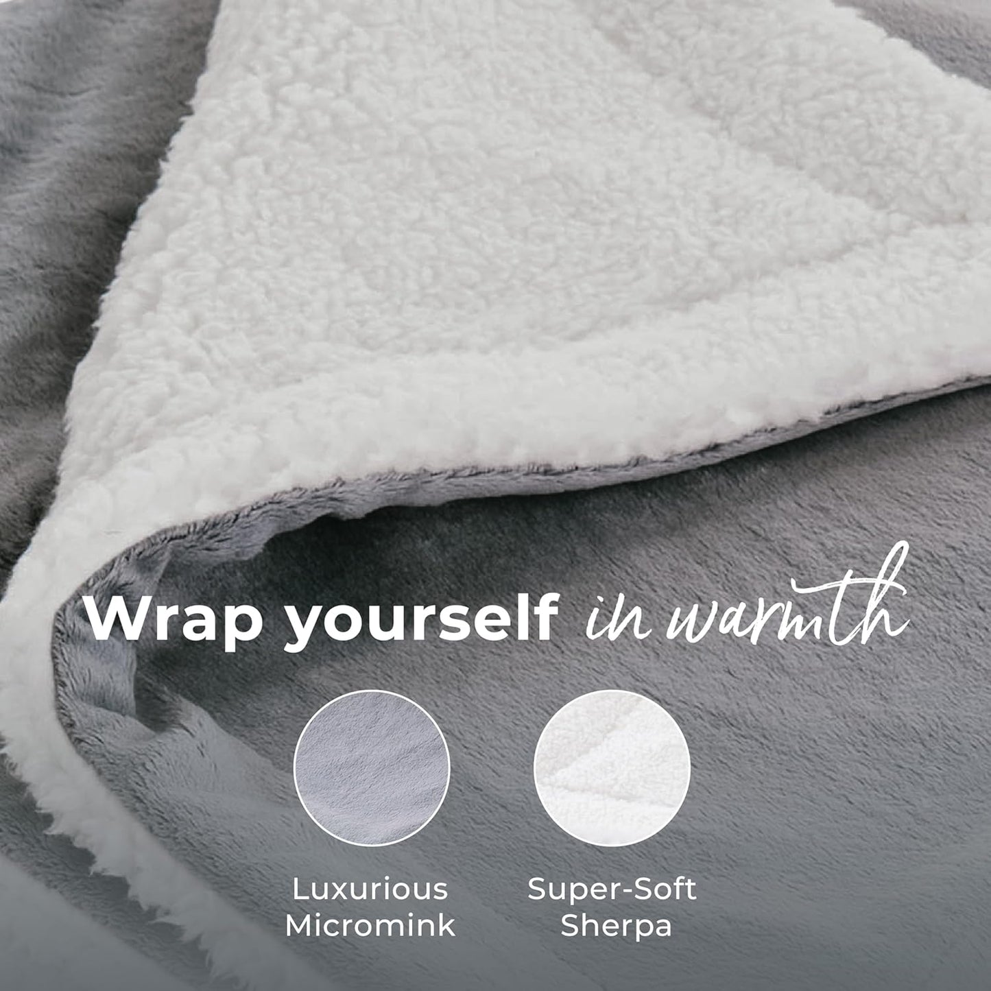 Pure Enrichment WeightedWarmth - 2-in-1 Heated Weighted Blanket, 13 lbs (50” x 60”) Large, 4 Relaxing InstaHeat™ Settings, Cozy and Soft Micromink and Sherpa, Reversible Throw with Storage Bag