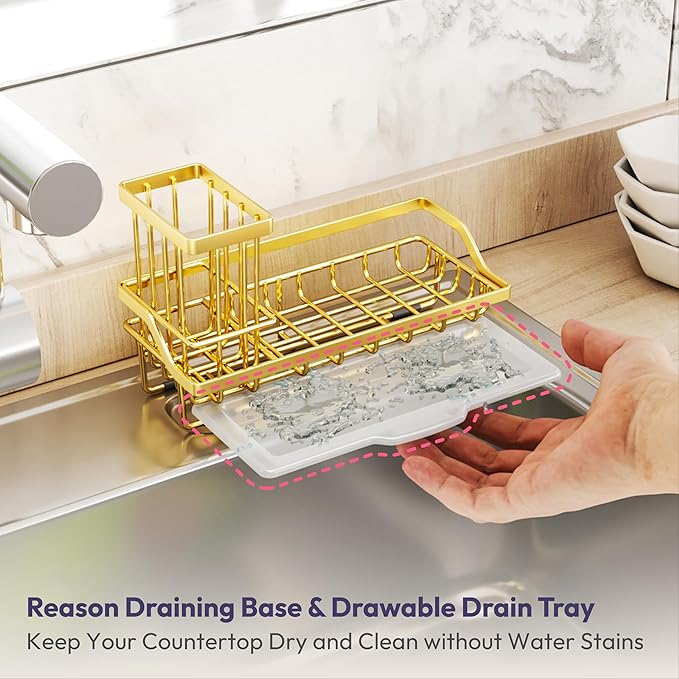 SWTYMIKI Sink Caddy Kitchen Sink Organizer