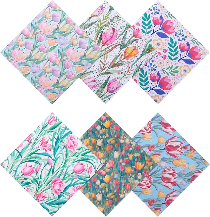 6PCS Thickened Glasses Cleaning Cloth Elegant Flower Design Microfiber Cleaning