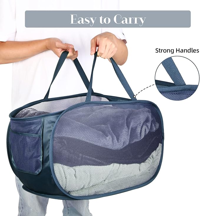 4 Pack Collapsible Laundry Baskets, Foldable Laundry Basket