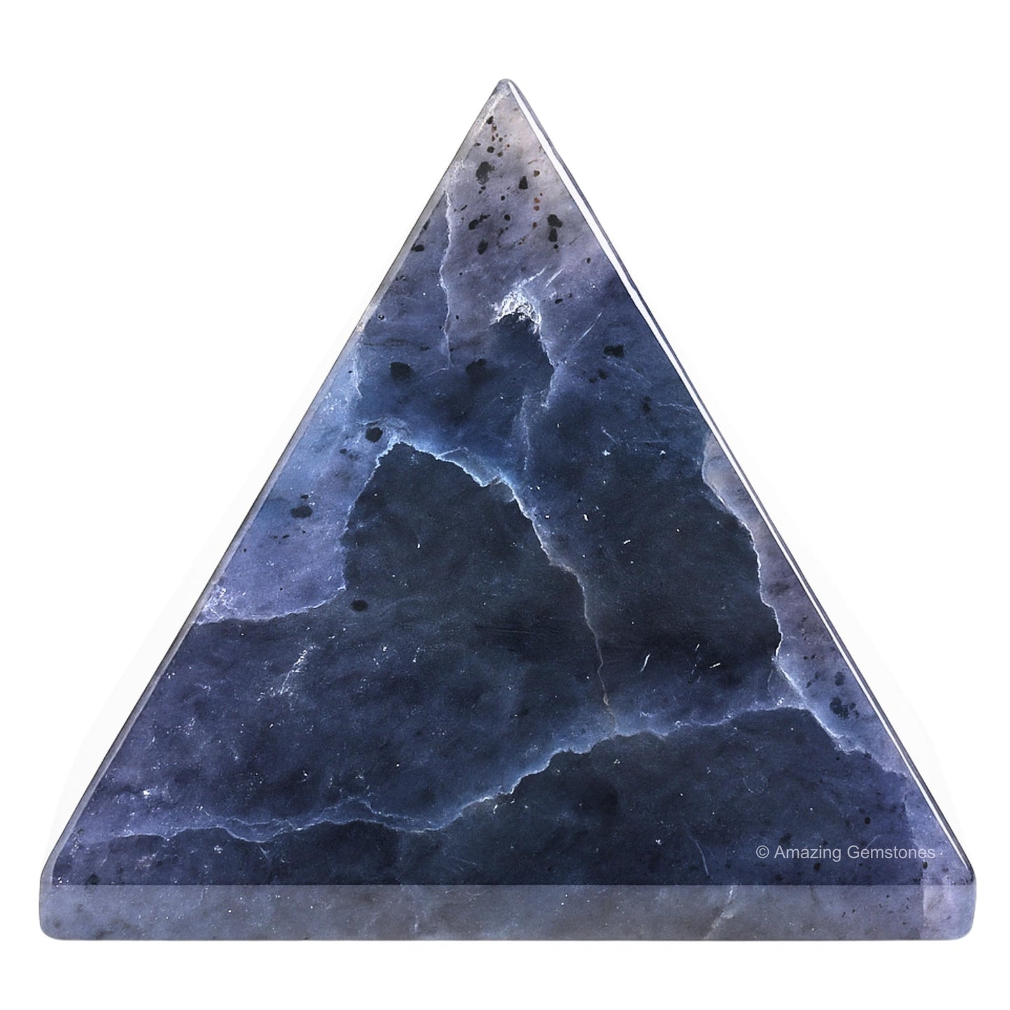 Amazing Gemstone Iolite Pyramid Crystal Healing Stones - 1.5" Great Pyramid Figurine of Natural Stone Pyramid for Meditation, Reiki, Chakra Balancing and Crystal Pyramids Grid