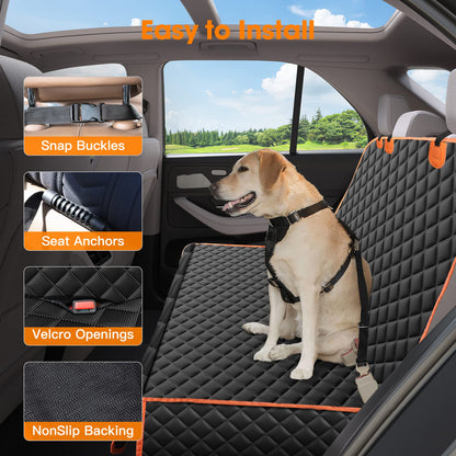 JOEJOY Dog Car Seat Cover - Waterproof Back Seat Cover for Dogs, Non-slip & Scratch Proof Car Seat Cover for Dogs, Easy to Clean Car Back Seat Cover Universal fits SUVs Cars