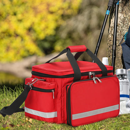 Medical Bag Empty First Aid Bag Home Health Nurse Bag Empty First Aid Storage Bag with Detachable Divider Medical Supplies Emergency Responder Trauma Bag for Nursing Student,Therapist,Doctors