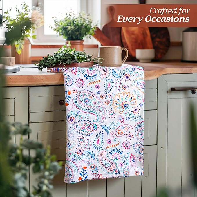 Maison d' Hermine Kitchen Towels Set of 3 100% Cotton 27.50" x 20" Reusable