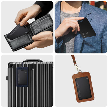 Tracker Card for iPhone & Android, Tracking Card with Apple Find My & Google's Find Hub, Rechargeable Slim Wallet Tracker Card for Wallet, Luggage, Keys,IP68 Waterproof