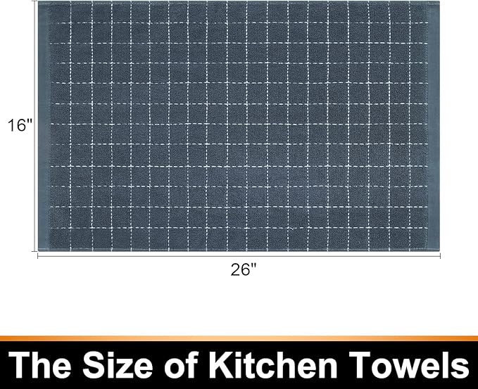 Mordimy 100% Cotton Terrycloth Kitchen Towels and Dishcloths Sets, Soft and