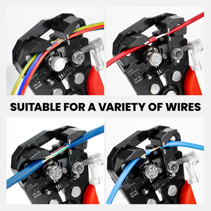 KAIWEETS Wire Strippers Electrical, 3 in 1 Wire Cutters, Electrical Tools Terminal Crimper for Electricians, Circuit, Distribution Box Repair, AWG 10-22, Pressure Adjust Rotary Switch, SK5 Cutter