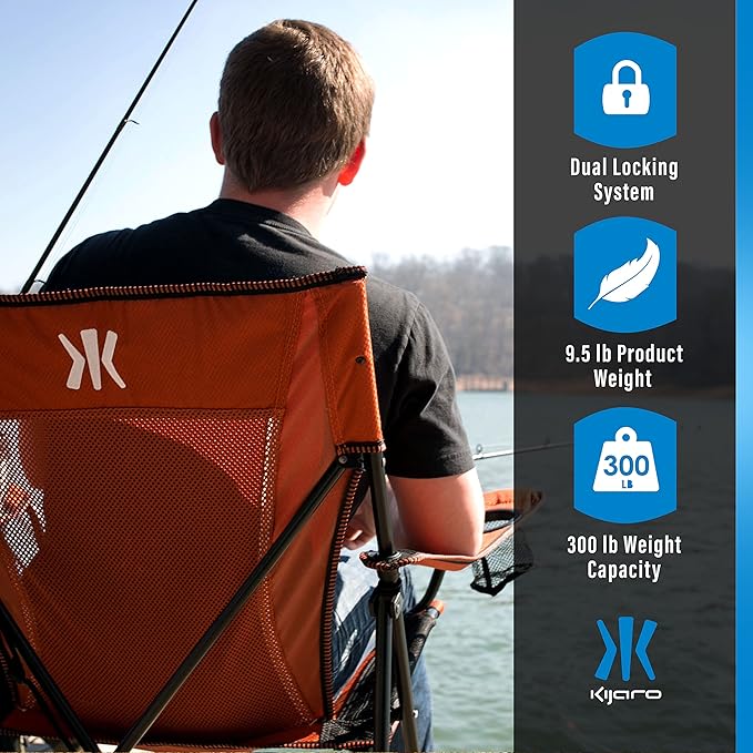 Kijaro Dual Lock Chair Color: Victoria Desert Orange