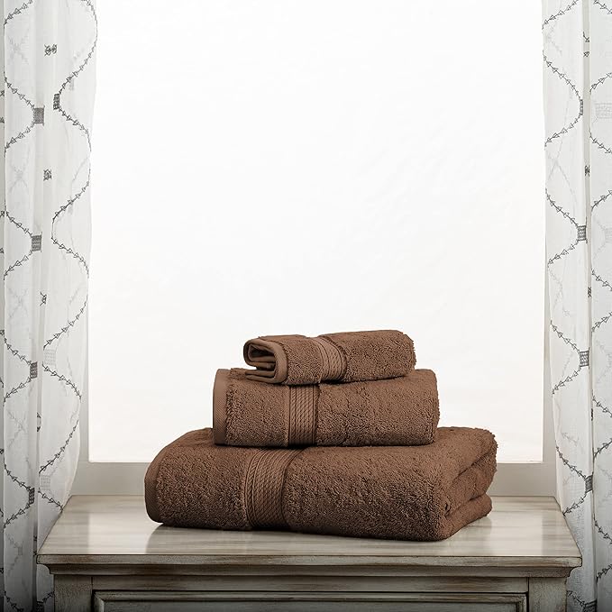 Superior Solid Egyptian Cotton Towel Set, Hand Towel 20” x 30”, Bath Towel 30”