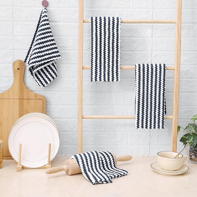 Homaxy Kitchen Towels, Ultra Soft and Absorbent Dish Towels, Reusable Fast
