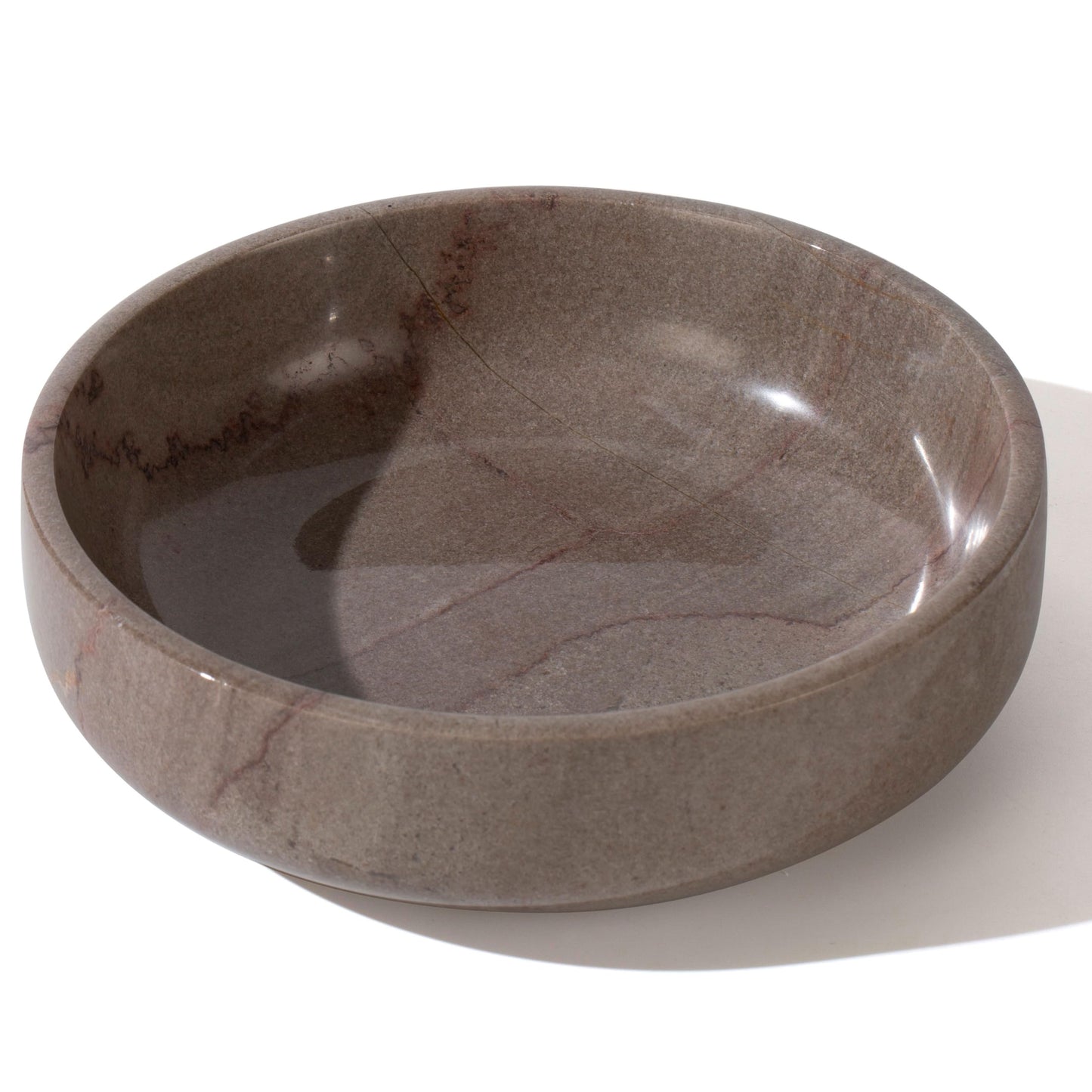 NEAMVCT Natural Marble Decorative Bowl 17cm 4.5cm Height, Multifunctional Serving Bowl for Jewelry, Keys, Candy, Snacks, Fruits Modern Home Decor for Entryway, Coffee Table, Bedroom
