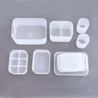 OCHEAL Makeup Organizer Case Set: Stackable Clear Vanity Storage - Multi-size Holder for Makeup, Jewelry, Toiletries