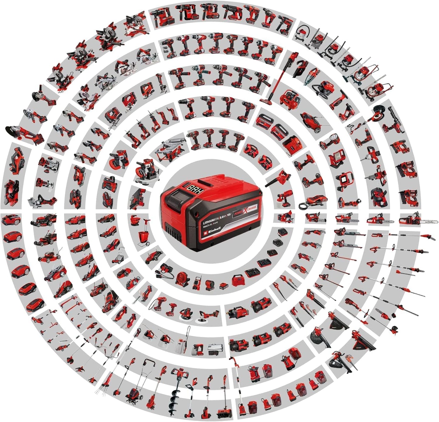 Einhell Power X-Change 44Nm Cordless Drill Driver With Battery And Charger - 18V, 3-in-1 Combi Drill, Hammer Drill And Screwdriver - With 22 Piece Drill Bit Set And Storage Case, Red/Black