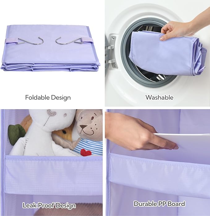 GRANNY SAYS 3 Shelf Hanging Closet Organizers and Storage, Collapsible Closet