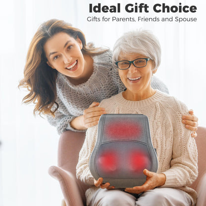 Neck and Back Massager for Pain Relief Deep Tissue with Heat, Shiatsu Shoulder Massager with Bi-Directional Rotating Head for Neck, Back, Shoulders, and Legs