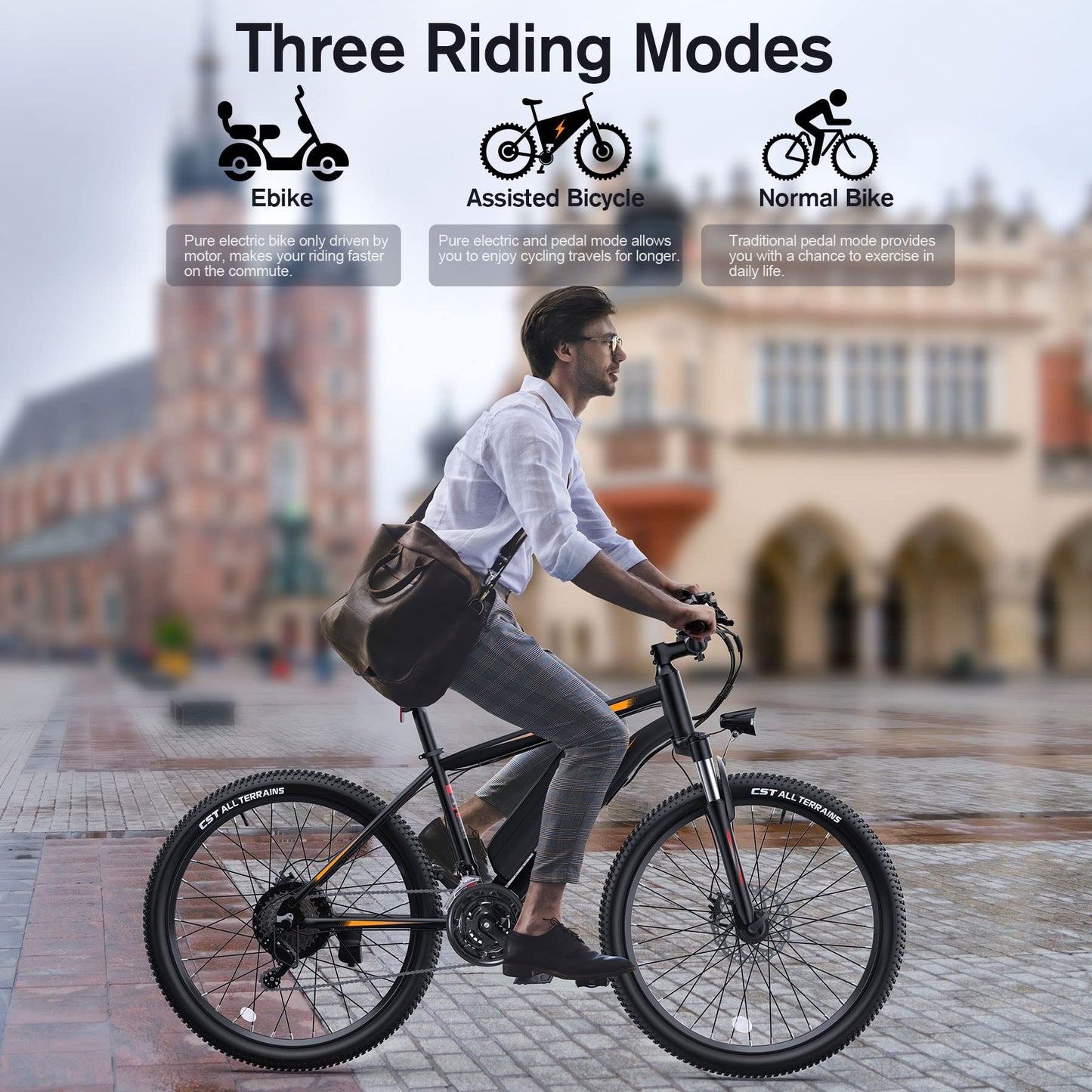 TotGuard Electric Bike for Adults, 27.5" Electric Bike 500W Ebike 19.8MPH Adult Electric Bicycles Electric Mountain Bike,48V 499WH Removable Lithium Battery,21-Speed Gears,Lockable Suspension Fork