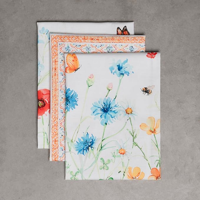 Maison d' Hermine Kitchen Towels Set of 3 100% Cotton 27.50" x 20" Reusable