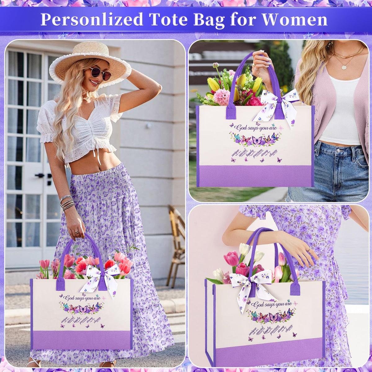 13PCS Christian Gifts for Women Faith, Purple Inspirational Gifts for Women,Christian Birthday Baskets,Get Well Soon Baskets for Her Mom,Friends,Sister,Wife,Girlfriends Birthday Gifts