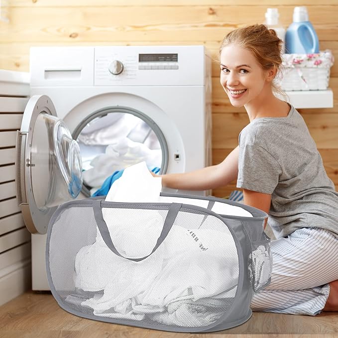 2 Pack Durable Collapsible Laundry Baskets