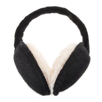 ZLYC Womens Winter Earmuffs Adjustable Knitted Ear Warmers(Black)