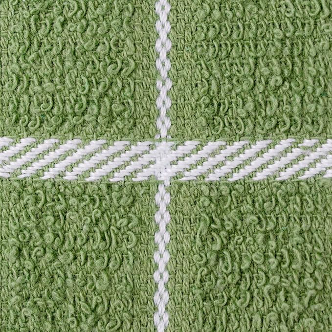 Ritz Terry Check Dish Cloth Set: Highly Absorbent & Super Soft