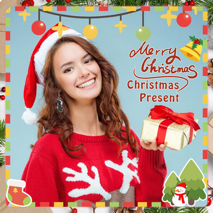 Funny Christmas Black Cat Earrings for Women - Xmas Charms Lightweight Acrylic Dangle Earrings Christmas Outfit Accessories