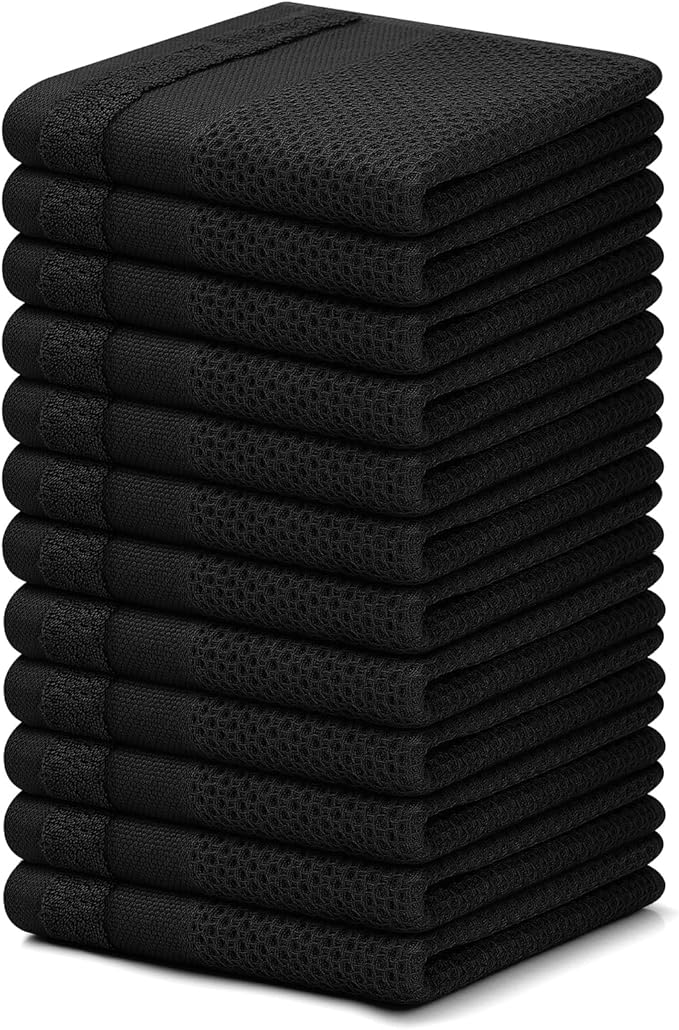 Homaxy 100% Cotton Dish Cloths, 12 Pack