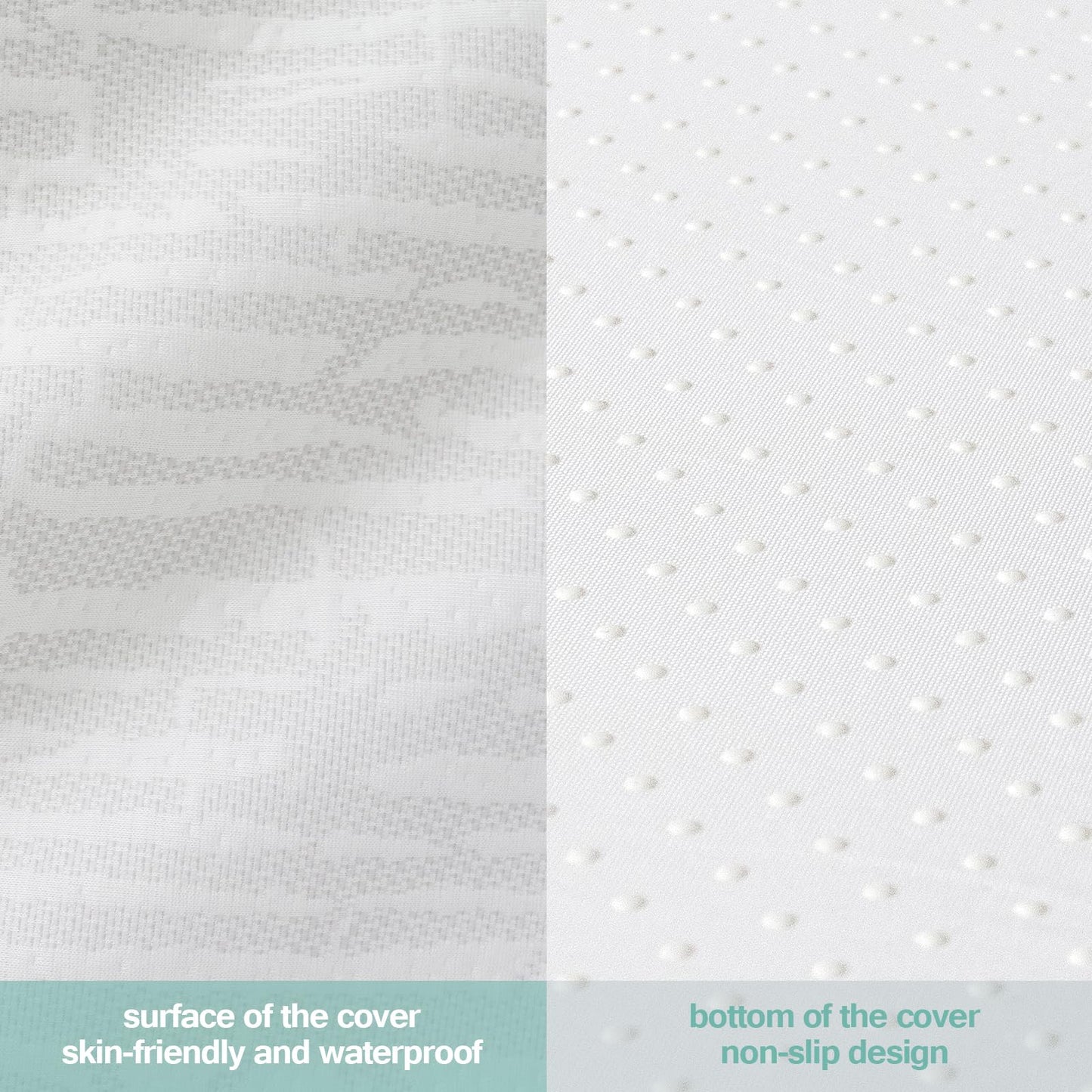 Crib Mattress Topper 52" x 27" x 2" for Toddler/Crib Bed, Memory Foam Wateproof Mattress Pad with Removable Cover