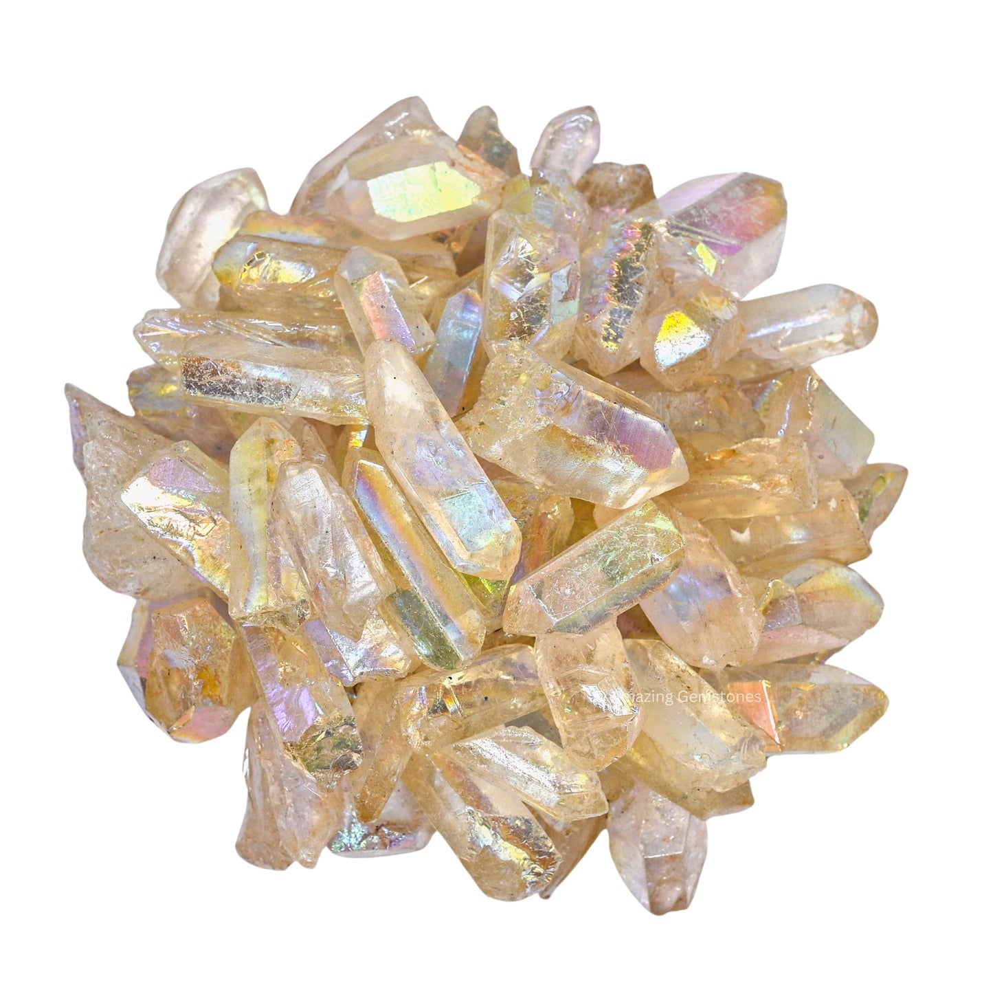 Amazing Gemstone Angel Aura Quartz Raw Crystals Point and Healing Stones, Natural Rocks for Meditation and DIY Raw Stones and Crystals (1 lb)