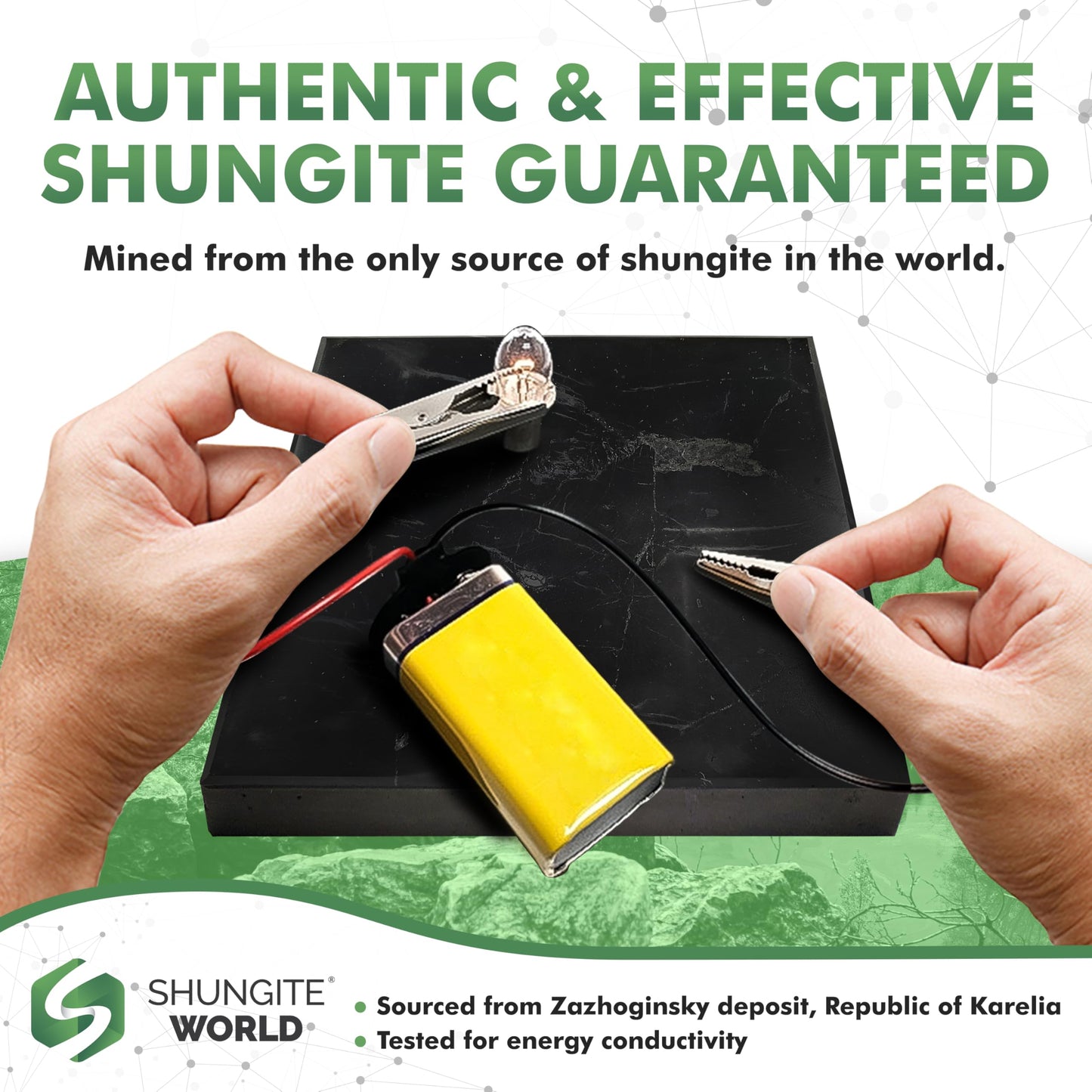 Shungite World Shungite Tile Unpolished 80x100 mm / 3.14"x3.93" from Real Karelian Shungite Stones Shungite Slab Plate Shungite Crystal Charging Plate Mineral Décor Coaster Healing Crystal Plates