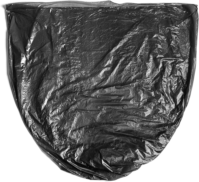 Aluf Plastics 45 Gallon 16 Micron Black Trash Bags