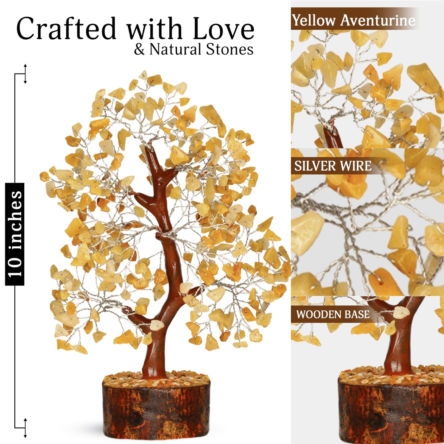 Yellow Aventurine Crystal Tree, Crystals and Stones, Crystal Tree for Positive Energy, Room Decor, Office Decor, House Warming Gifts New Home