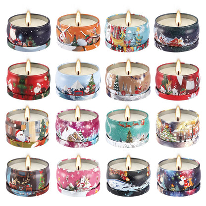 16Pack Christmas Scented Candles Gift- Aromatherapy Candle-Soy Wax-Long Lasting Burn time, Christmas Thanksgiving Gifts for Women，Advent &Home Decor.