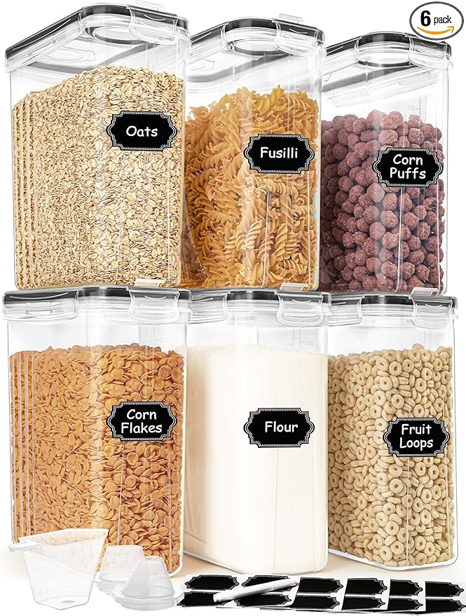 Cereal Containers Storage Set, Cereal Dispensers