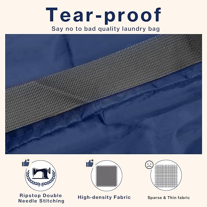 2-Pack Backpack Laundry Bags, Heavy Duty Laundry Bag Backpacks