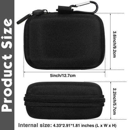 Sanwuta 4 Pcs Playing Card Case Hard EVA Travel Carrying Case for Classic Game Playing Card Box, 5 x 3.6 x 2.2 Inches (Not Including Cards)(Black)