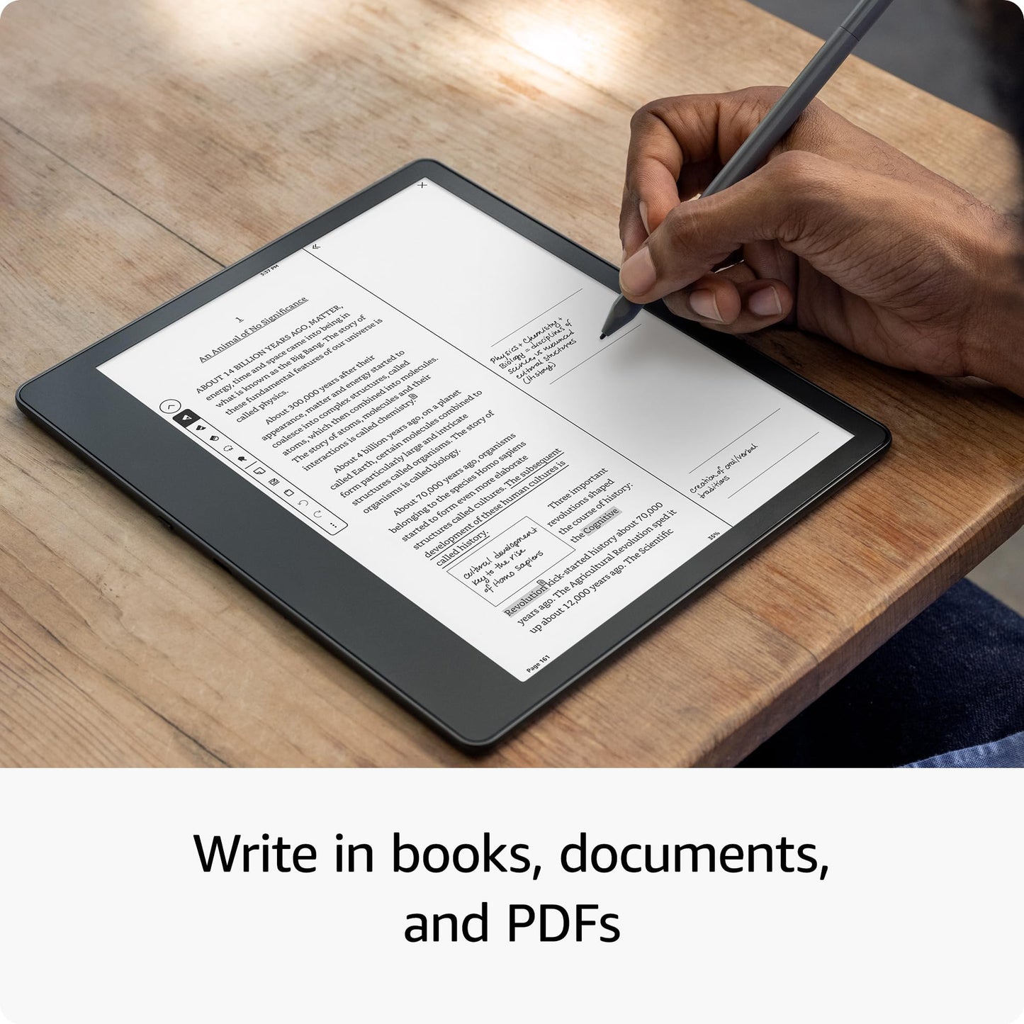 Kindle Scribe (2022 release) - 16 GB, the first Kindle and digital notebook, all in one, with a 10.2" 300 ppi Paperwhite display, with built-in notebook summarisation. Includes Basic Pen