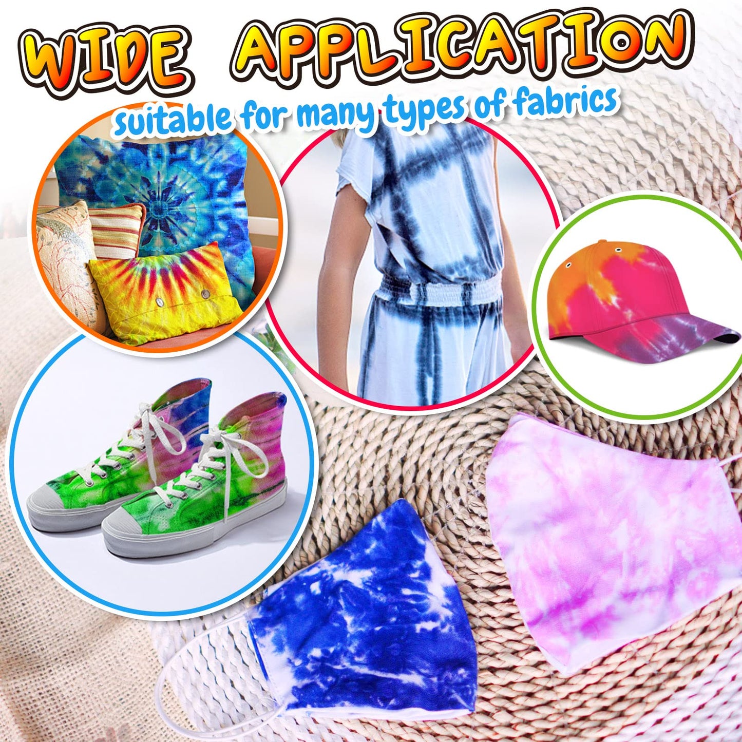 PATIFEED Tie Dye Kit for Kids, 35 Colours Tie-Dye Set, Tye Dye Kit for Clothes, Games & Activities, Ideal Art and Craft Kit for Kids and Adults