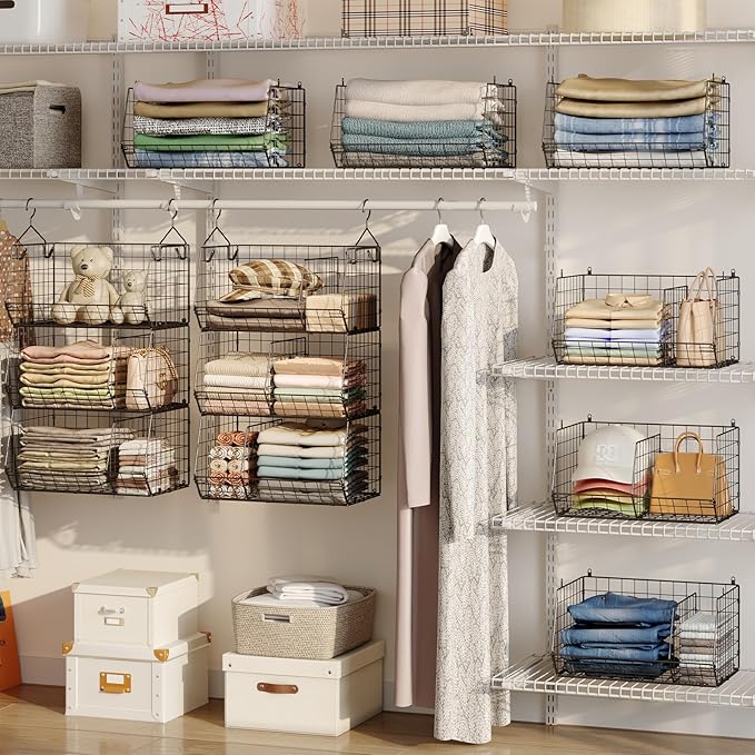 3 Tier Closet Hanging Shelves